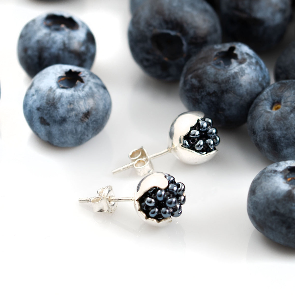 Náušnice Silver Leaf Blackberries