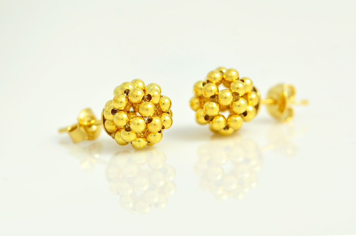 Náušnice Yellow Gold Berries Minimal small