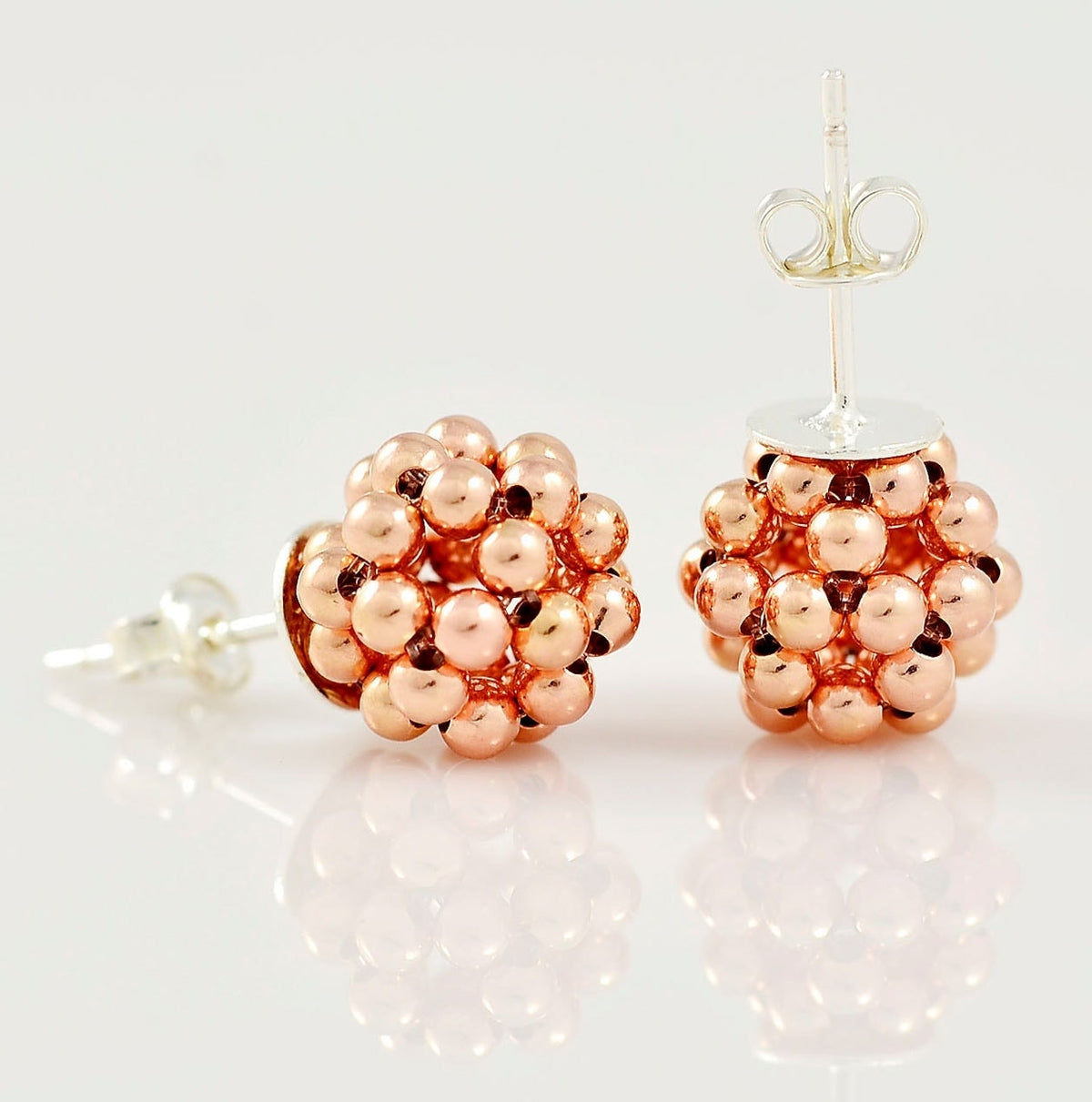 Náušnice Rose Gold Berries Minimal big