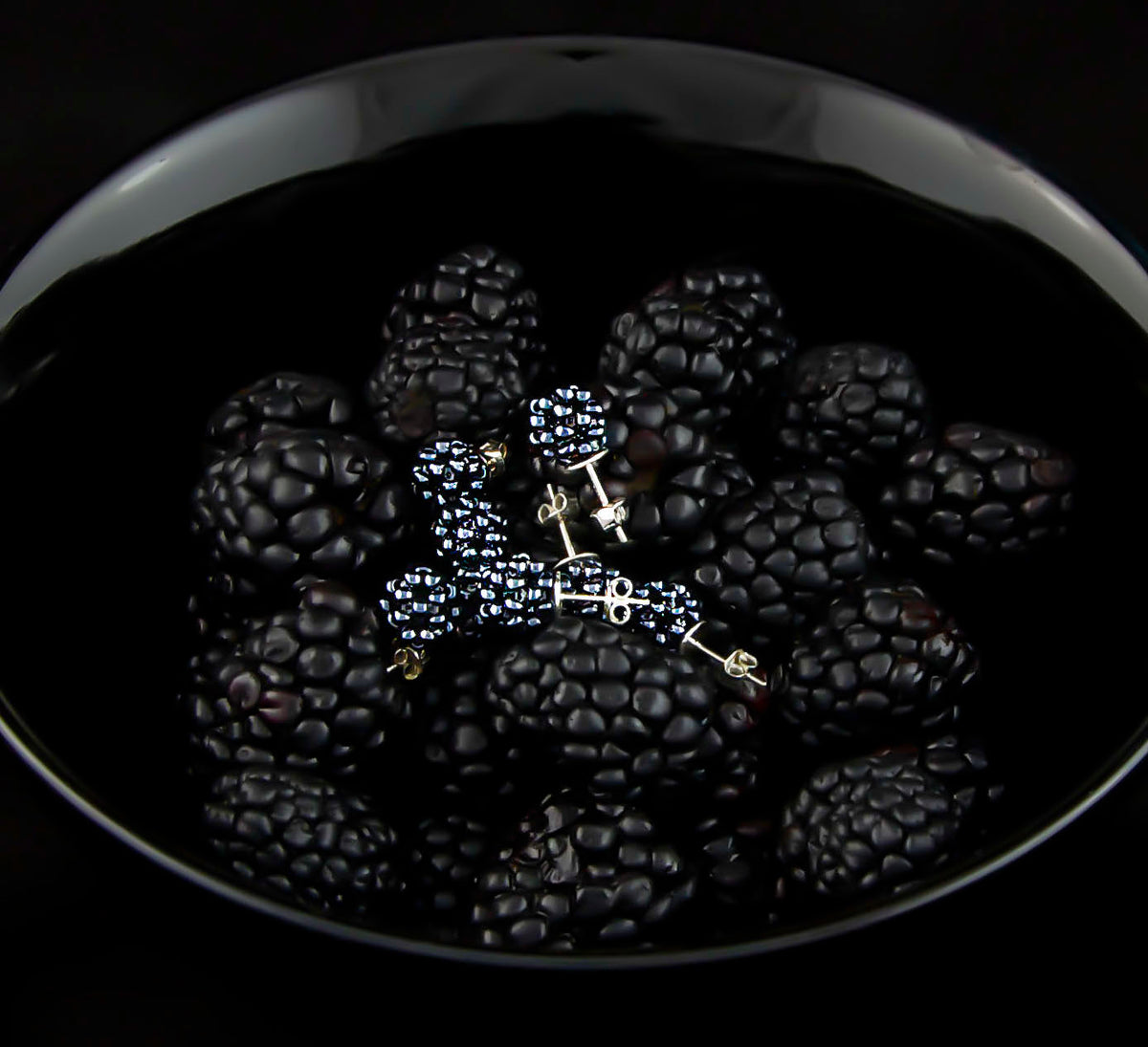 Náušnice Blackberries Minimal small