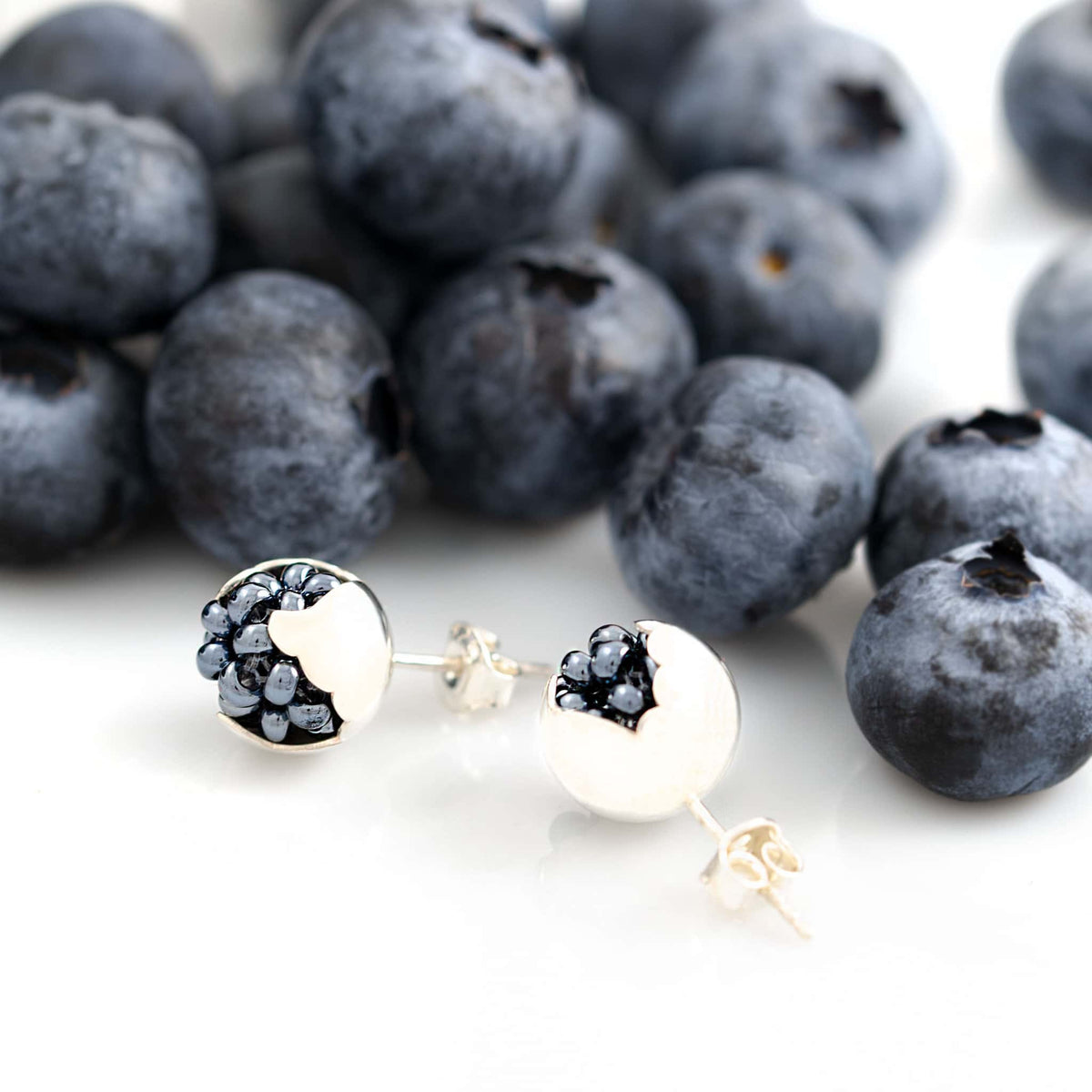 Náušnice Silver Leaf Blackberries