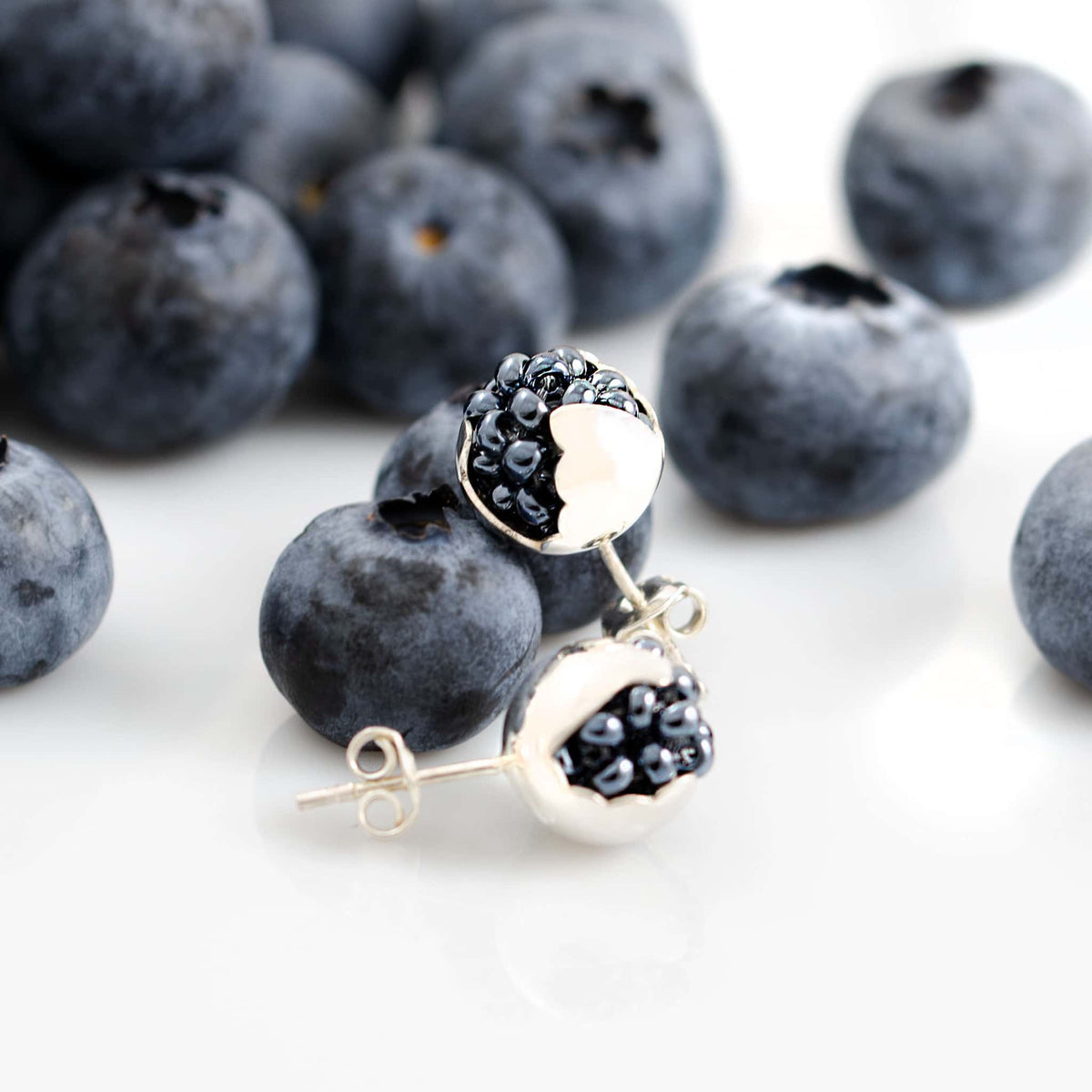 Náušnice Silver Leaf Blackberries