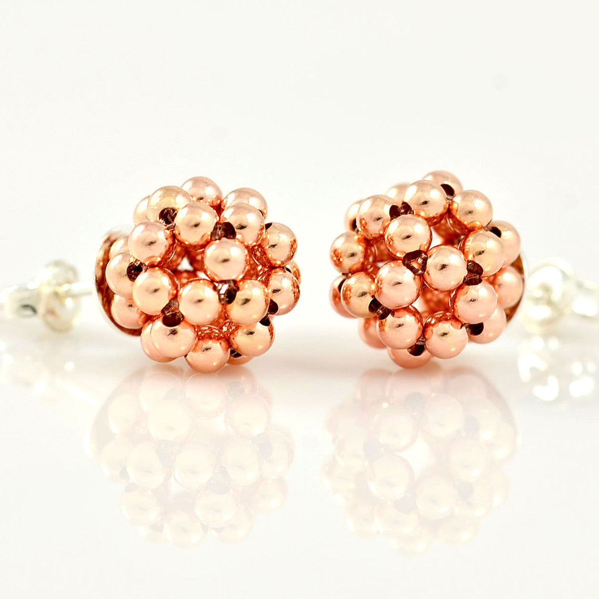 Náušnice Rose Gold Berries Minimal big