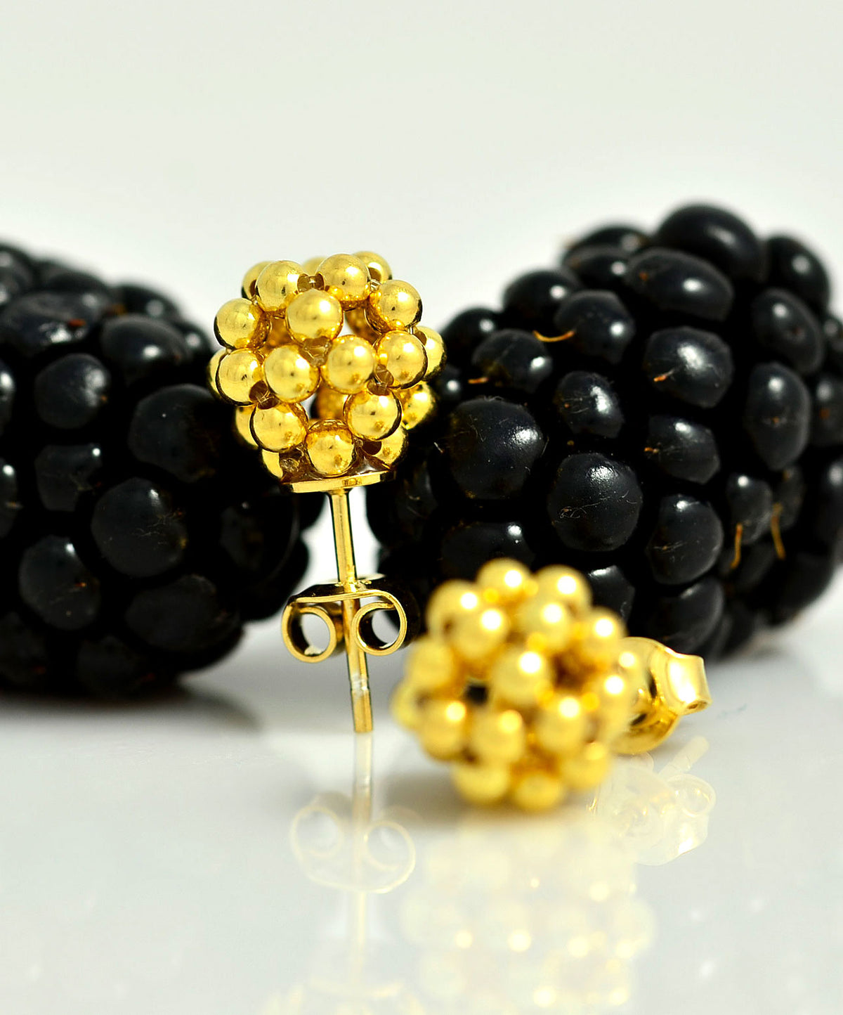 Náušnice Yellow Gold Berries Minimal big