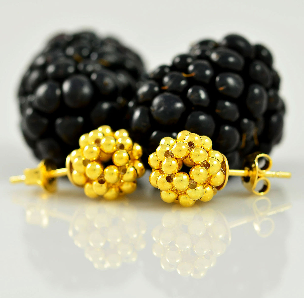 Náušnice Yellow Gold Berries Minimal small