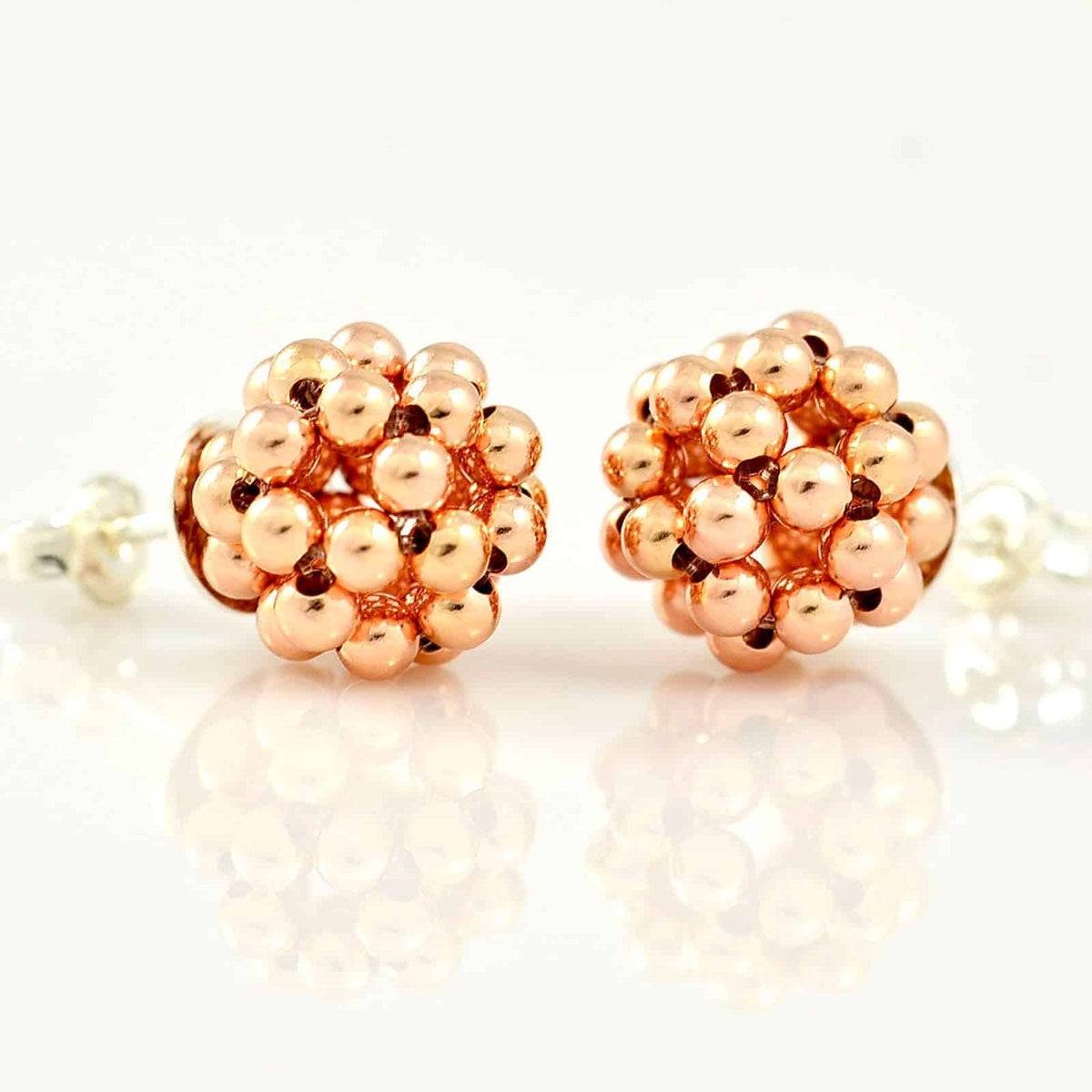 Náušnice Rose Gold Berries Minimal small